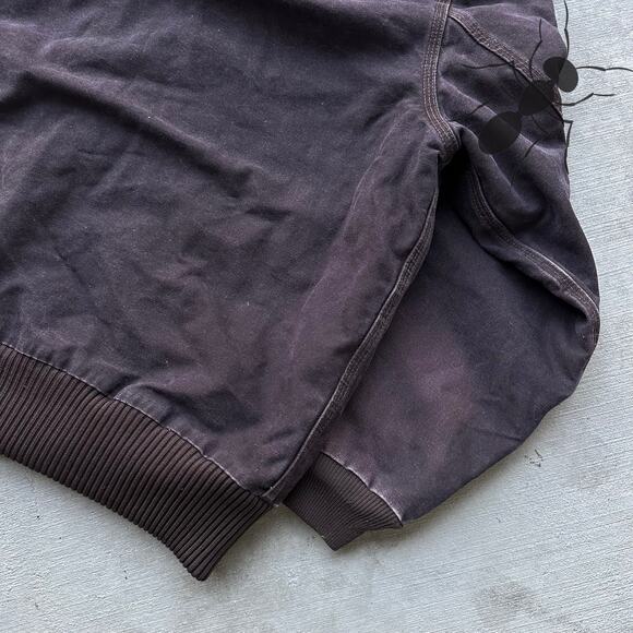 Vintage Y2K Carhartt J130 DKB brown hooded work wear jacket - Picture 8 of 9